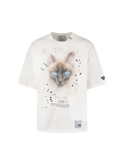 Miharayasuhiro 'cat' Studs T-shirt In White