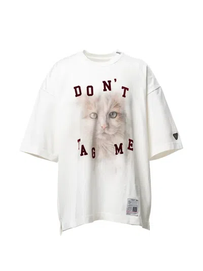 Miharayasuhiro Cat-printed T-shirt In White