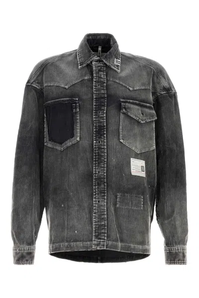 MIHARAYASUHIRO CHARCOAL CORDUROY SHIRT