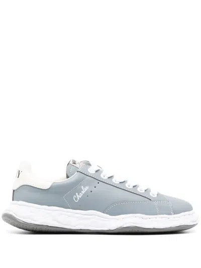 Miharayasuhiro Charles Lace-up Leather Sneakers In Blue