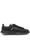 Miharayasuhiro Charles Touch-strap Leather Sneakers In Black