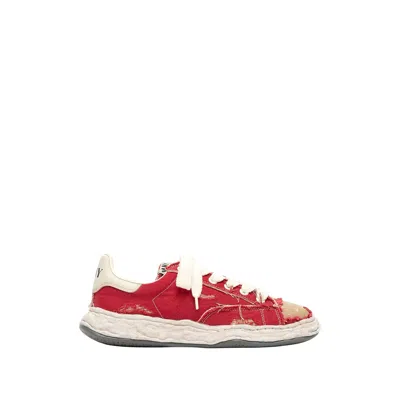 Miharayasuhiro Charles Overdyed Sneakers In Red