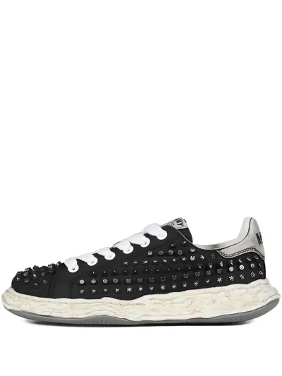 Miharayasuhiro Charles Studded Sneakers In Black
