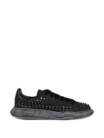 Miharayasuhiro Charles Studded Sneakers In Black