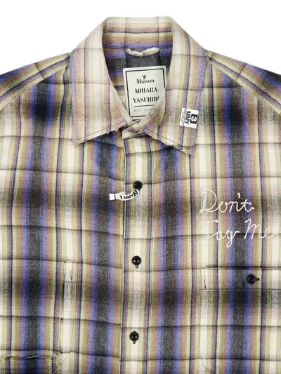 Miharayasuhiro Check Cotton Shirt In Neutral