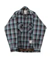 Miharayasuhiro Padded Shirt With Check Pattern And Chest Pockets In Blue