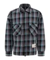 Miharayasuhiro Padded Shirt With Check Pattern And Chest Pockets In Black