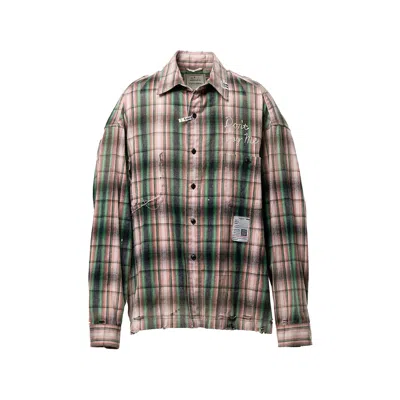 Miharayasuhiro Checked Embroidered Shirt In Multi