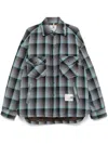 Miharayasuhiro Padded Shirt With Check Pattern And Chest Pockets In Blue