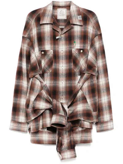 Miharayasuhiro Checked Shirt In Brown