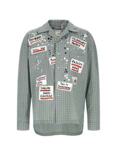 Miharayasuhiro Shirt Adhesive Decorations Shirt And Blouse Light Blue In Green