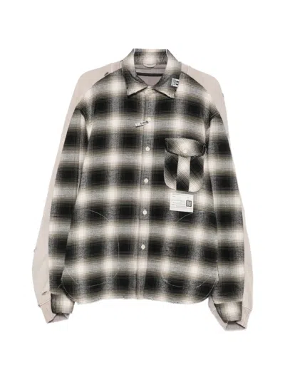 Miharayasuhiro Check-pattern Distressed-effect Shirt In Multi
