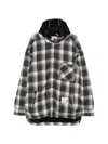 Miharayasuhiro Check-pattern Hooded Jacket In Multi