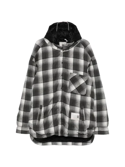 Miharayasuhiro Check-pattern Hooded Jacket In Multi