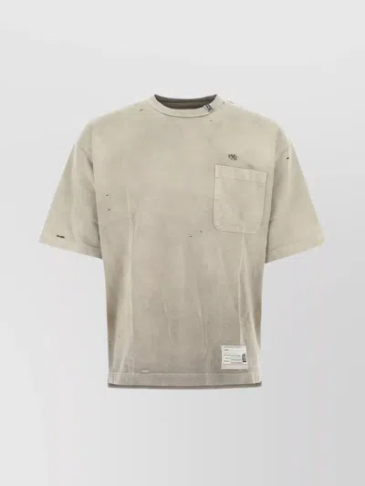 Miharayasuhiro Chest Pocket Distressed Cotton T-shirt In Multi