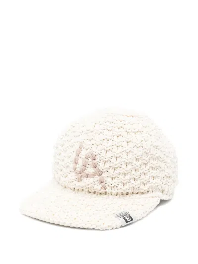 Miharayasuhiro Chunky-knit Baseball Cap In White