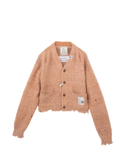 Miharayasuhiro Distressed-effect Button-up Cardigan In Multi
