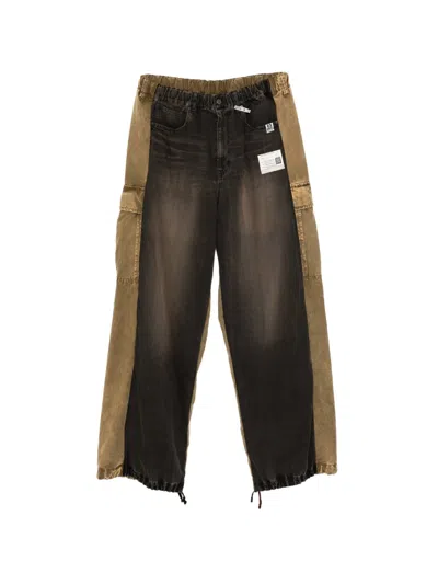 Miharayasuhiro Colour-block Trousers In Black