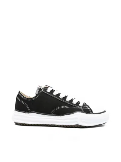 Miharayasuhiro Contrast-stitch Chunky-sole Sneakers In Black