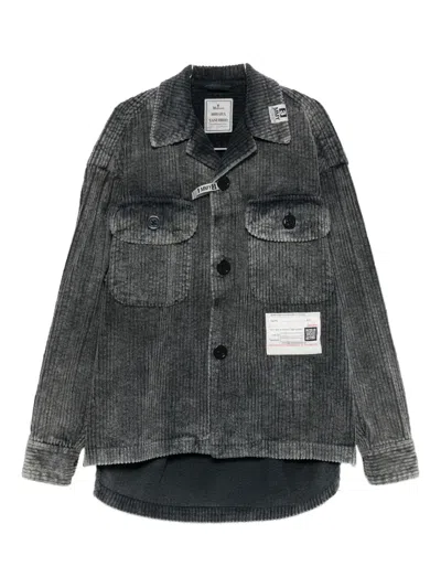 Miharayasuhiro Corduroy Button Shirt In Black