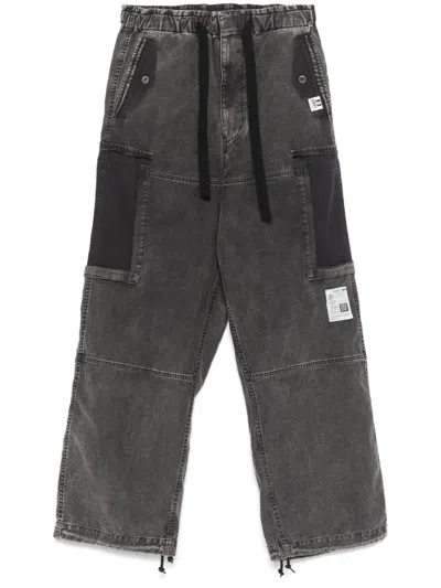 Miharayasuhiro Jeans Mit Aufgesetzten Taschen In Schwarz
