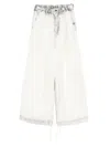 Miharayasuhiro Cotton Flared Trousers In White
