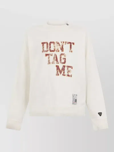 Miharayasuhiro Maison Mihara Yasuhiro Text Graphic Cotton Sweater In White