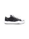Miharayasuhiro Cotton Low-top Sneakers With Textured Rubber Sole In Black