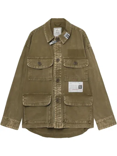 Miharayasuhiro Cotton Shirt Jacket In Green