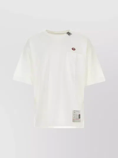 Miharayasuhiro Cotton T-shirt With Chest Pocket And Slits In White