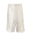 Miharayasuhiro Cotton Track Shorts In White