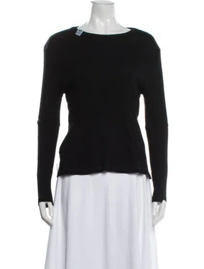 Pre-owned Miharayasuhiro Crew Neck Long Sleeve Top In Black