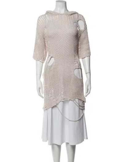 Pre-owned Miharayasuhiro Crew Neck Short Sleeve Hoodie In Neutrals