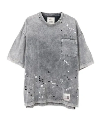 Miharayasuhiro Geometric-embellished T-shirt In Gray