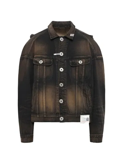 Miharayasuhiro Cut-out Denim Jacket In Multi