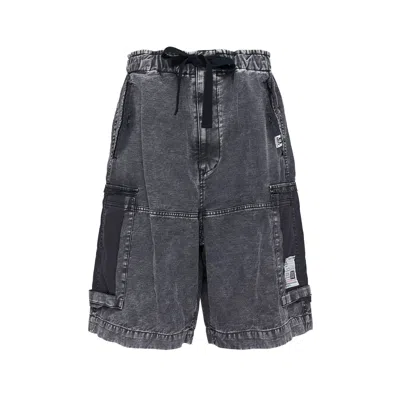 Miharayasuhiro Damaged Cargo Short Pants In Gray