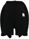 Miharayasuhiro Deconstructed Combo Cotton Shorts In Black