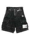 Miharayasuhiro Maison Mihara Yasuhiro 'amateur Sewn Like Cargo' Bermuda Shorts In Black