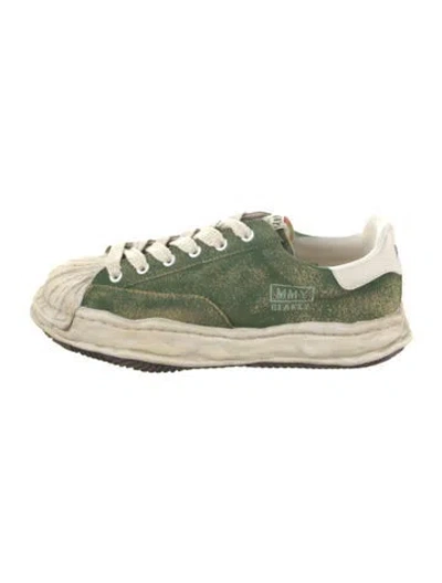Pre-owned Miharayasuhiro Distressed Accents Sneakers In Green