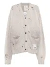 Miharayasuhiro Distressed Cardigan In Gray