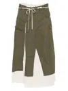 Miharayasuhiro Distressed Cotton Cargo Skirt In Green