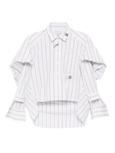 Miharayasuhiro Distressed Cotton Shirt In White