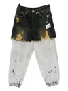 Miharayasuhiro Distressed Cotton Trouser-skirt In Gray