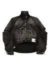 Miharayasuhiro Distressed Denim Jacket In Black