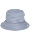 Miharayasuhiro Distressed-effect Cotton Bucket Hat In Blue
