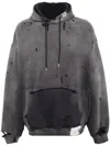 Miharayasuhiro Distressed-effect Hoodie In Grey