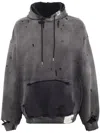 Miharayasuhiro Distressed-effect Hoodie In Grey