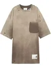 Miharayasuhiro Distressed-effect T-shirt In Neutrals
