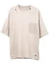 Miharayasuhiro Distressed-effect T-shirt In Neutrals