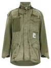 Miharayasuhiro Distressed Field Puffer Jackets Green In Multi